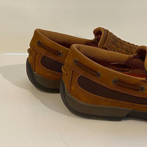 Twisted X Oiled Saddle Driving Moccasins Mens Size 7.5 Slip On Leather MDMS017 main image 9